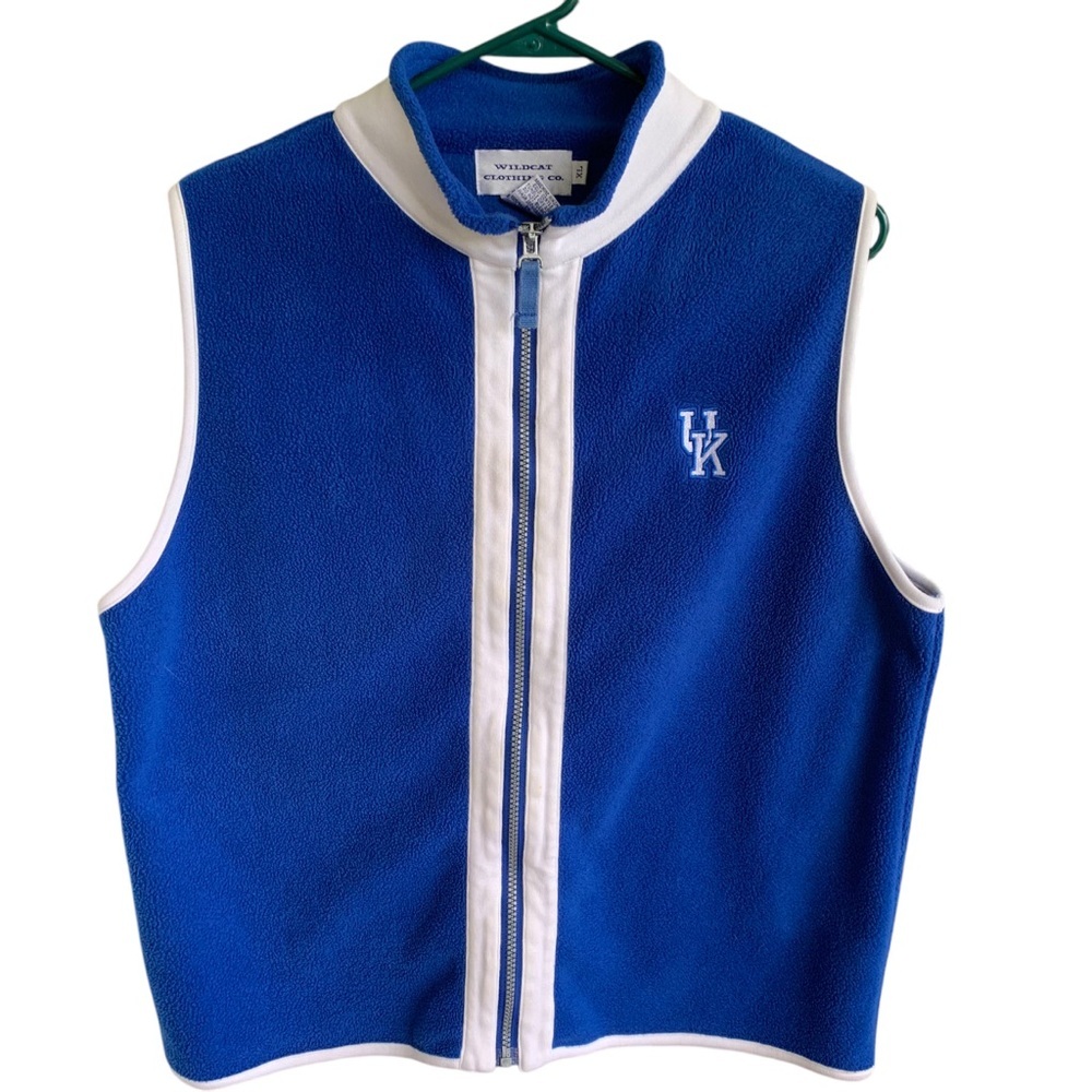 Vintage Royal Blue Vest with White Accents